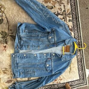 Signature by Levi Strauss Blue Jean Jacket with Embroidery